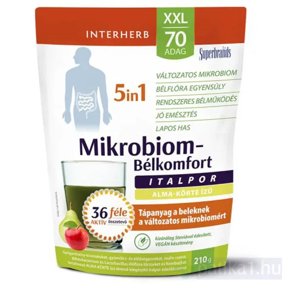 Interherb XXL Mikrobiom-Bélkomfort por alma-körte italpor 210 g