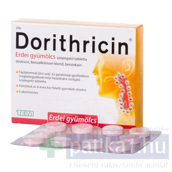 Dorithricin erdei gyümölcs szopogató tabletta 20 db