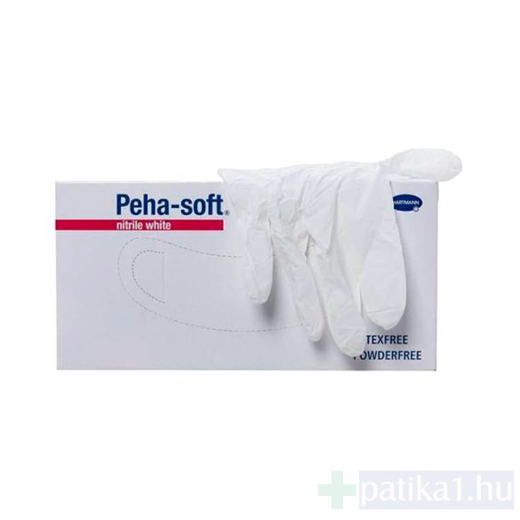 Vizsgálókesztyű Nitril Peha Soft M FEHÉR 100x