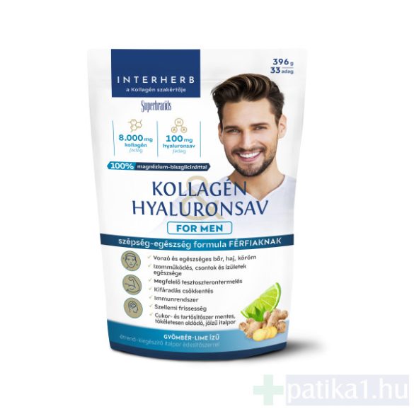 INTERHERB KOLLAGÉN & HYALURONSAV ITALPOR FOR MEN GYÖMBÉR-LIME ÍZŰ 396G/33 ADAG