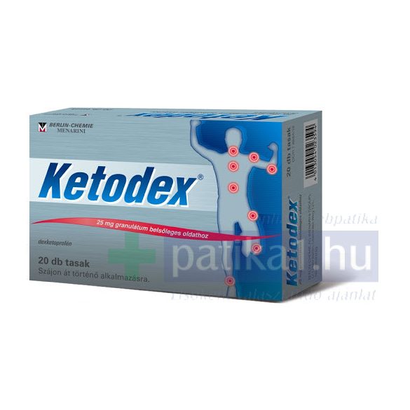 KETODEX 25 mg granulátum belsőleges oldathoz 20 db - PATIKA2