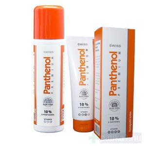 Swiss Panthenol Premium 10% habspray 150 ml + testápoló tej 250 ml összecsomagolva