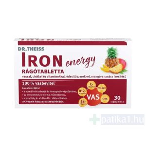 Dr. Theiss Iron Energy rágótabletta 30x mangó-ananász