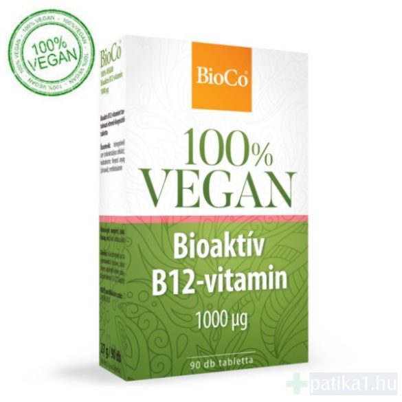 BioCo Vegan bioaktív B12 1000 mcg tabletta 90x 100% vegán