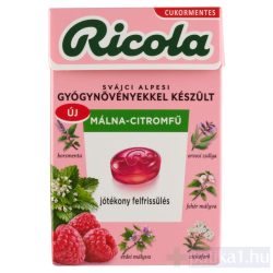 Ricola Málna citromfű cukormentes cukorka 40 g