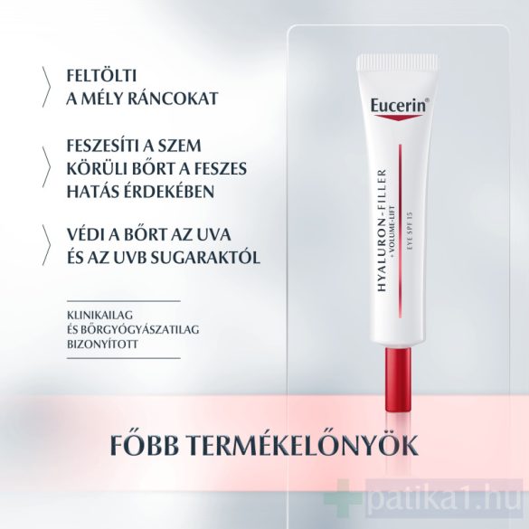 Eucerin Hyaluron-Filler + Volume Lift Bőrfeszesítő szemránckrém 15 ml