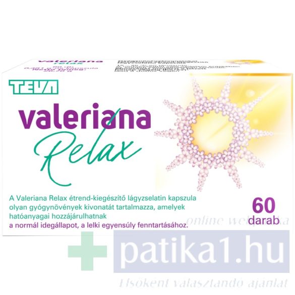 Valeriana Relax gyógynöv. kivonat kapszula 60 db