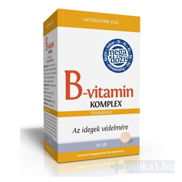 Interherb B-vitamin komplex mega dózis tabletta 60x