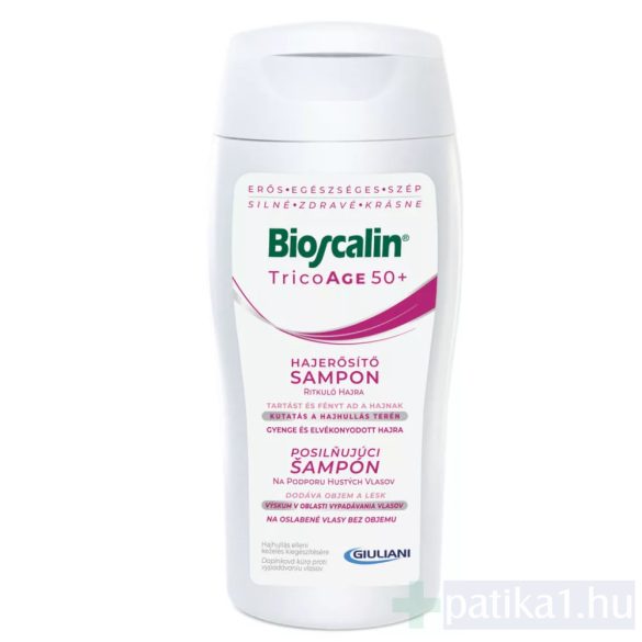 Bioscalin TricoAGE 50+ Hajerősítő sampon ritkuló hajra 200 ml