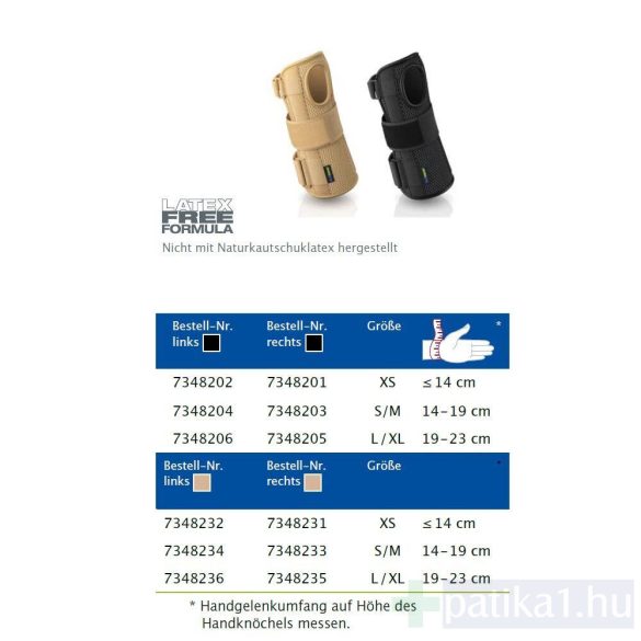 Actimove Manus Forte csuklórögzítő jobb S/M 1x