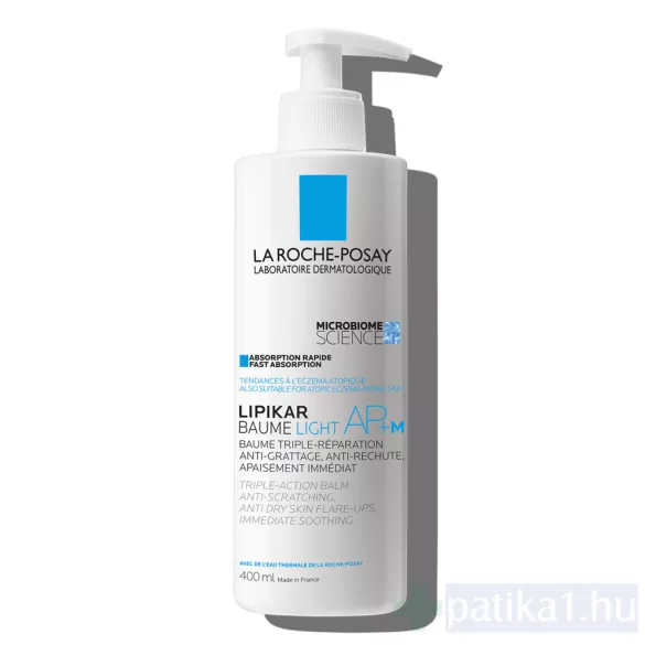 LRP Lipikar AP+ M Light Balzsam 400 ml könnyű