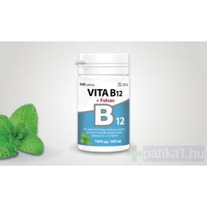 Vitabalans Vita B12 folsav 1000/400 mcg szopogató tabletta 100x