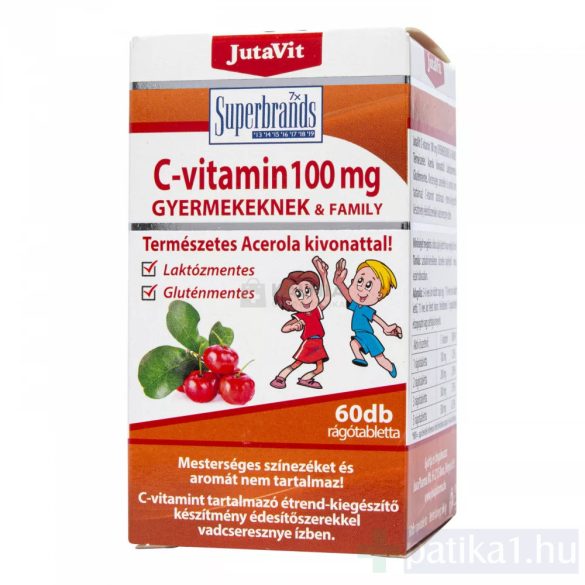 JutaVit C-vitamin 100 mg acerola tabletta gyermek 60x