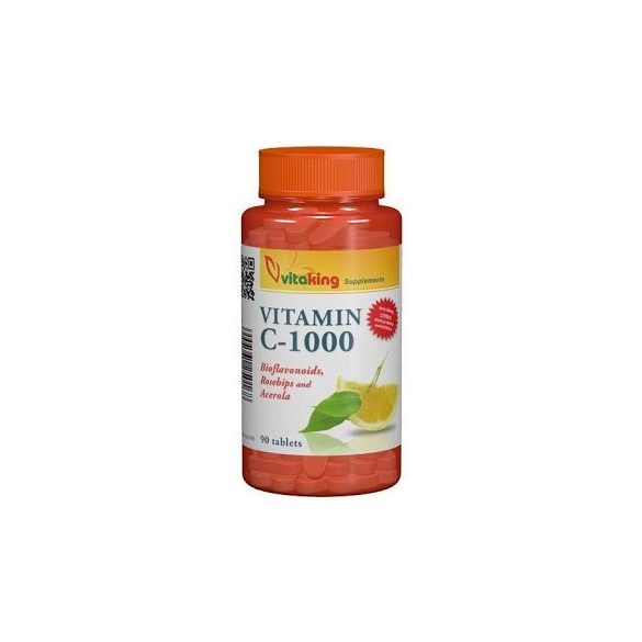 Vitaking C-vitamin 1000 mg acerola + csipkebogyó tabletta 90 db