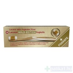   Lacalut Aktív preventív fogkrém 75 ml + Gold Edition fogkefe 1 db