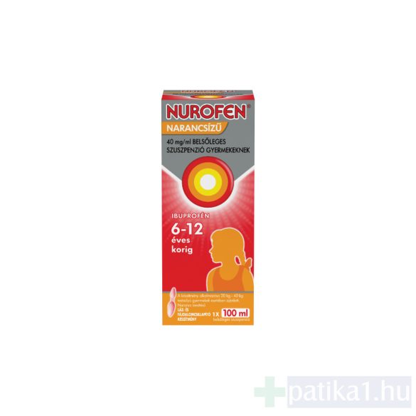 Nurofen 40 mg/ml belsőleges szuszpenzió gyermekeknek narancs ízű 100 ml