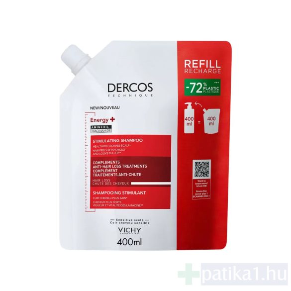 Vichy Dercos sampon hajhullás ellen 400 ml utántöltő kiszerelés