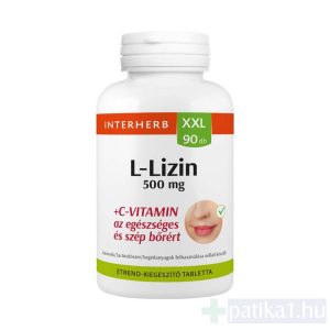 Interherb XXL L-lizin 500 mg C-vitamin kapszula 90x