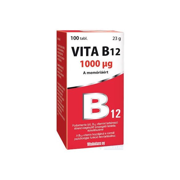 Vitabalans Vita B12 1000 Mcg Tabletta 100 Db - Patika1.hu We