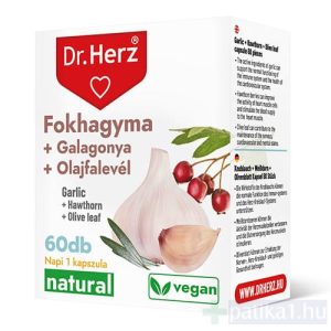 Dr. Herz Fokhagyma + Galagonya + Olajfalevél kapszula 60x