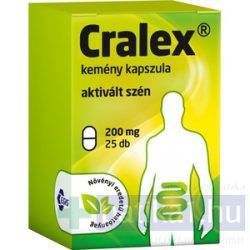 Cralex kemény kapszula (Carbo activatus) 25 db 200 mg
