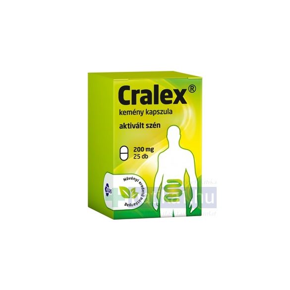 Cralex kemény kapszula (Carbo activatus) 25x 200 mg