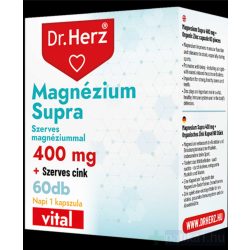 Dr. Herz Magnézium Supra + szerves cink 400 mg kapszula 60x