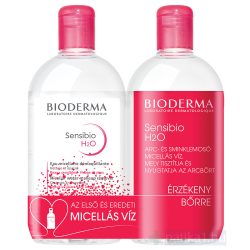   Bioderma Sensibio H2O arc-és sminklemosó 500 ml + 500 ml micellafesztivál
