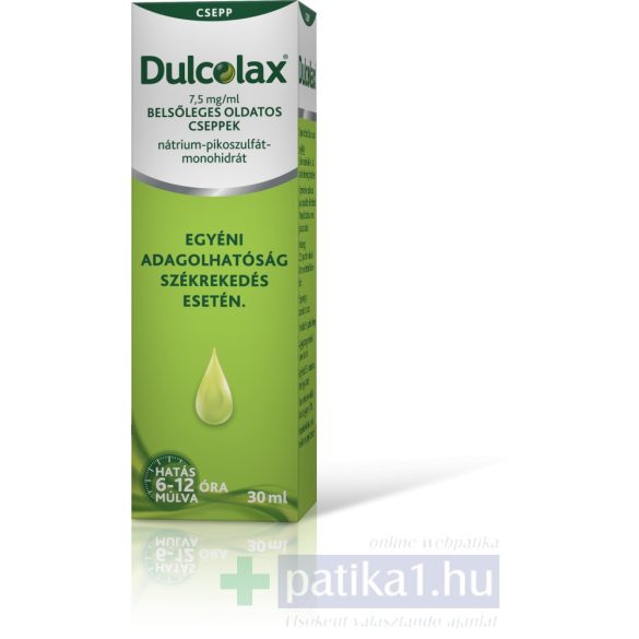 Dulcolax 7,5 mg/ml 30 ml belsőleges oldatos cseppek (Régi név: Guttalax)