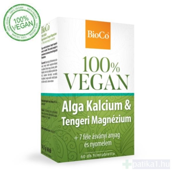 BioCo Vegan Alga Ca - Tengeri Mg filmtabletta 60 db 100% vegán