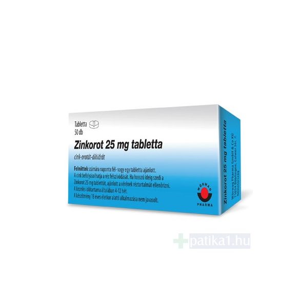 Zinkorot 25 mg tabletta 50x