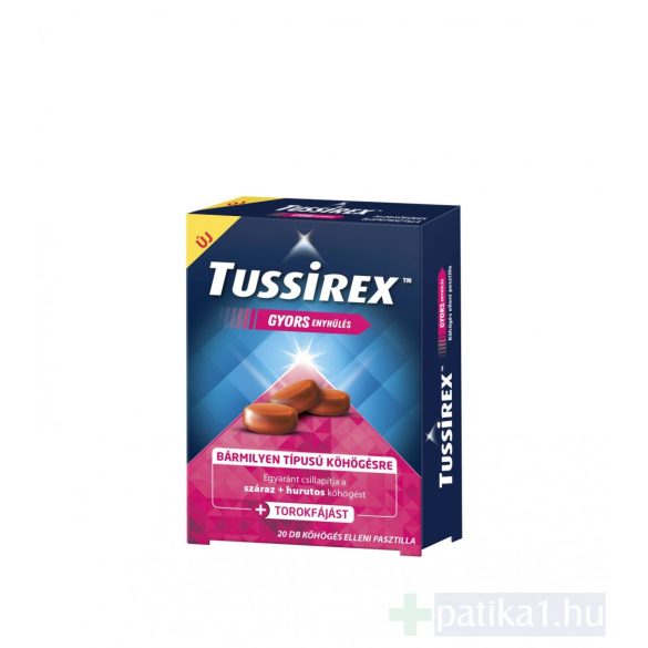 Tussirex pasztilla köhögés ellen 20x