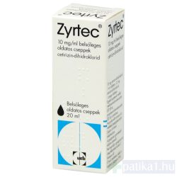 Zyrtec 10 mg/ml belsőleges oldatos cseppek 20 ml