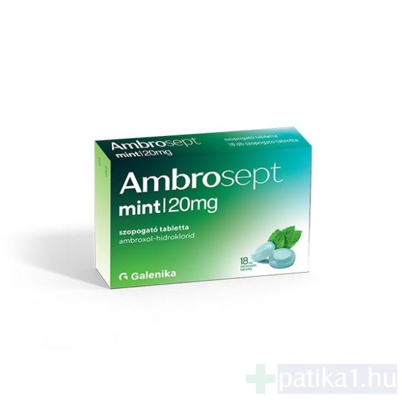 Ambrosept Mint 20 mg szopogató tabletta 18x