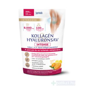 Interherb Kollagén & Hyaluronsav Porcépítő italpor INTENSE narancs-citrus íz 300g