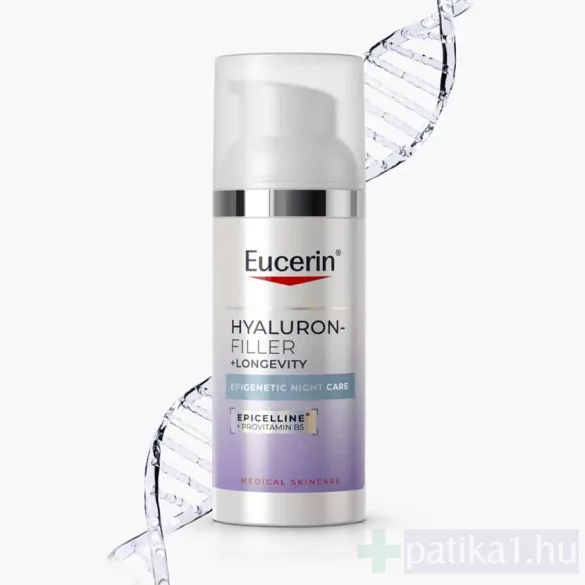 Eucerin Hyaluron-Filler + Longevity Epigenetic Éjszakai arcápoló 50 ml