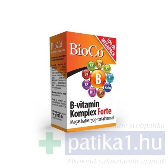 BioCo B-vitamin komplex forte tabletta 100x