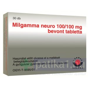 Milgamma neuro 100/100 mg bevont tabletta 30x