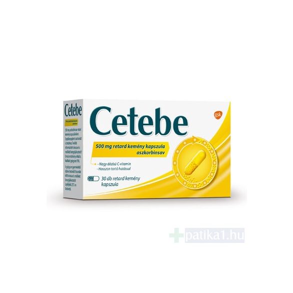 Cetebe 500 mg retard kemény kapszula 30x