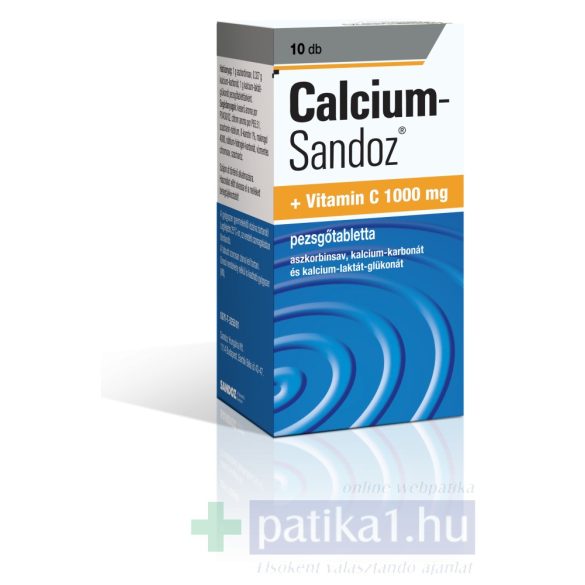 Calcium-Sandoz + Vitamin C 1000 mg pezsgőtabletta 10 db