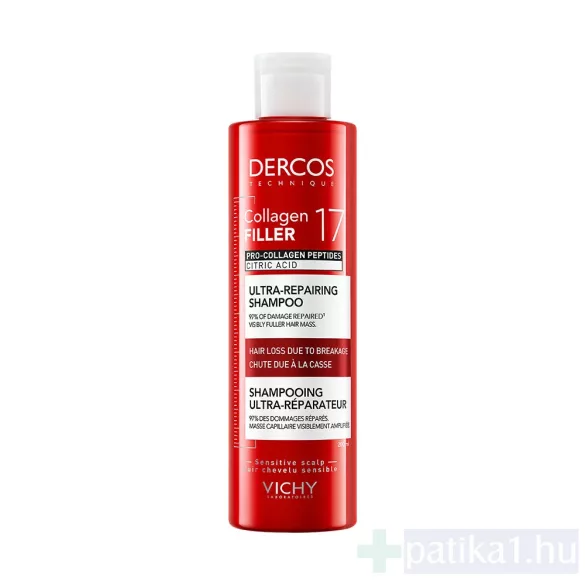 Vichy Dercos Collagen 17 Filler ultra-regeneráló sampon 200 ml