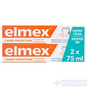 Elmex fogkrém Caries Protection Red 2x75 ml fogszuvasodás ellen DUPLA