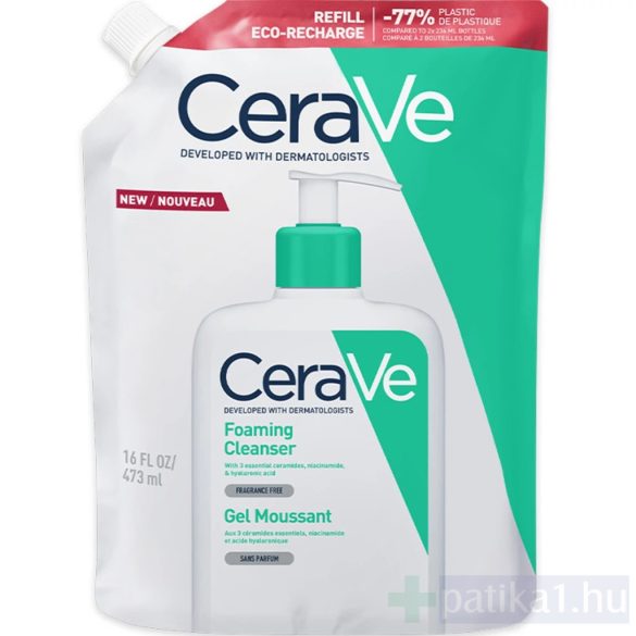 CERAVE HABZÓ TISZTÍTÓ GÉL 473 ML - utántöltő kiszerelés