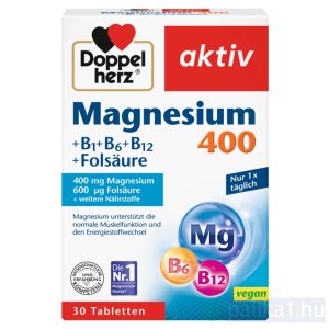Doppelherz Aktív Magnézium 400 + B-vitamin folsav tabletta 30x
