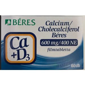 Calcium Cholecalciferol Béres 600 mg/400 NE filmtabletta 60x