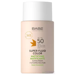 BAbé Super Fluid színezett mattító fényvédő SPF50 50 ml