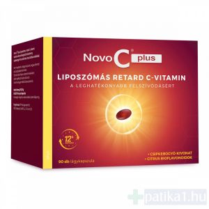 Novo C Plus liposzómás C-vitamin csipkebogyó kapszula 90x