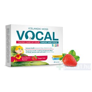 Vocal Kids Izlandi zúzmó szopogató tabletta eper 24x