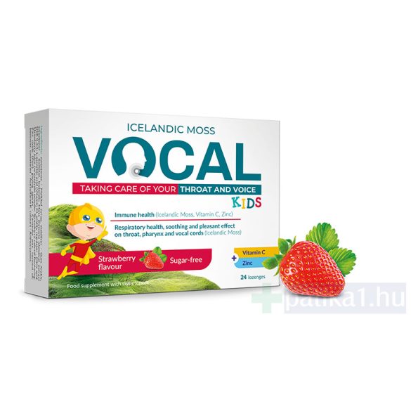 Vocal Kids Izlandi zúzmó szopogató tabletta eper 24x