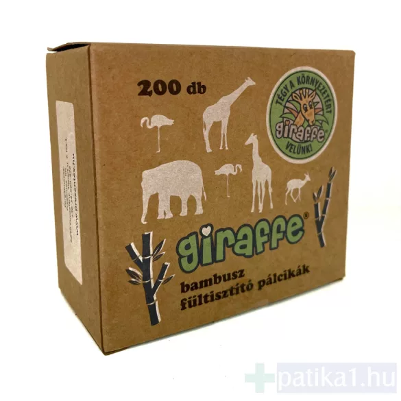 Giraffe bambusz fültisztító pálcika 200x